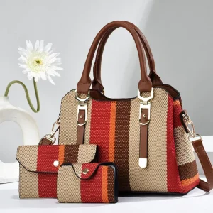 Trendy Large Lady Shoulder Bags Set Crossbody Bags Fashionable Elegant Women’s Handbags