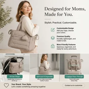 Trendy Quilted Puffer Tote Bag for Women Large Capacity Shoulder Handbag Casual Nylon Crossbody Bag with Mini Coin Pouch