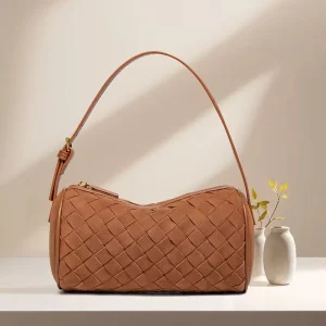 Trendy Retro Bohemian Nubuck Zipper Shoulder Crossbody Bag Multi Color Spacious Long Strap for Young Girls
