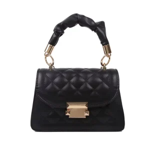 Trendy Versatile Winter Women’s Crossbody Bag Korean Style Fashionable Chain Zip Two Straps Small Square PU Handbag