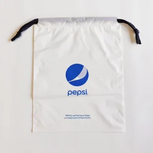 UniOne Waterproof Large Plastic PE Gift Packaging Bag Custom Printed Logo Poly Frosted Drawstring Pouches for Clothes Cosmetic