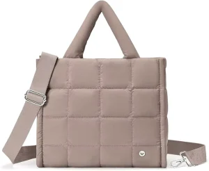 Unisex Fashion Stuffed Puffy Handle Pillow Shopper Shoulder Duffel Bag Large Quilted Waterproof