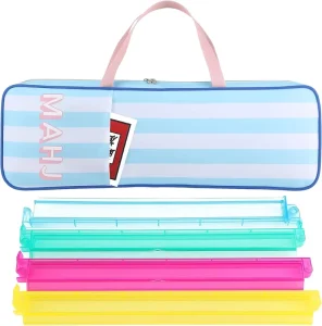 Unisex Luxury Mahjong Carrying Case Extra Large Travel Cosmetic Bag Foldable Multi Compartment Organizer