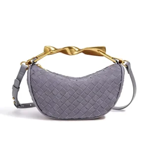 Unisex PU Leather Popular Handbags Shoulder Women Dumpling Bag Chain Shoulder Crossbody Bag PU Abrazine Woven Handbag