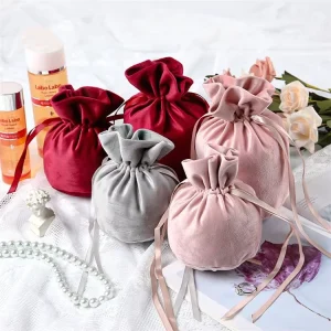 Velvet Drawstring Candle Pouch