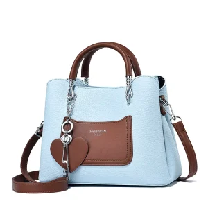 Versatile New Contrasting Color Fashionable Retro Simple Elegant Temperament Casual Women’s Shoulder Bags