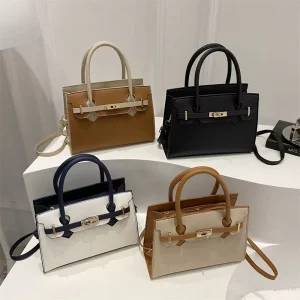 Versatile Stylish Women’s Autumn Solid Color Shoulder & Crossbody Bag PU Material Zipper Closure Fashionable Elegant Design