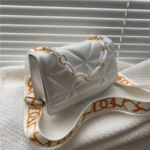 Vintage Casual PU Polyester Handbag for Women Fashion Design Cover Closure Contrast Shoulder Bags Versatile Bags for Summer