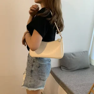 Vintage Clutch Tote Handbags 2 Removable Straps Zipper Solid Pattern Pu Lining Classic Women’s Crossbody Bags Shoulder