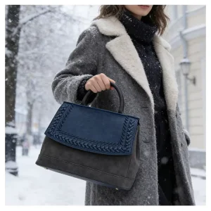 Vintage Fashion Design Pu Leather Single Strap Portable Ladies Shoulder Bag Handbag Cover Closure Polyester Lining All Seasons