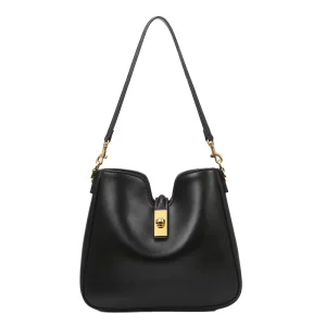 Vintage Fashion Ladies PU Zipper Portable Shoulder Bag Solid Color Single Handle Messenger Handbag Spring Summer Autumn