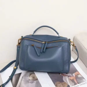 Vintage Genuine Leather Lady Casual Bag High Quality Fashion Waterproof Versatile Shoulder Crossbody Handbag