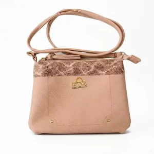 Vintage Lady Fashion Anti-Theft Portable Shoulder Bag with Zipper Closure and Leather Look