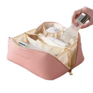 Waterproof Cosmetic Bag Multi Slot Protective Lightweight Tool Storage Skincare Organizer Portable Elegant Makeup Bag
