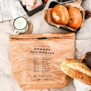 Waterproof Insulated Tyvek Paper Foldable Eco Friendly Lunch Bag for Outdoor Picnic Women Men Portable Closure Bag