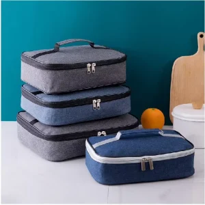 Waterproof Kid School Lunch Bag Office Worker Bento Thermal Pouch Portable Outdoor Camping Picnic Handbag Lunch Cooler Bags