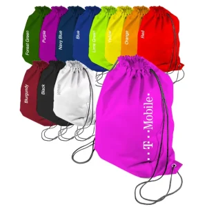 Waterproof Non Woven Drawstring Bags Polyester Drawstring Gift Bags Nylon Draw String Bag with Custom Printed Logo