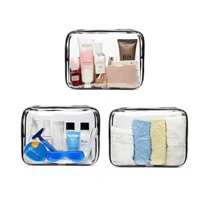 Waterproof PVC Zipper Large Capacity Portable Cosmetic Bags Makeup Organizer Travel Pouch