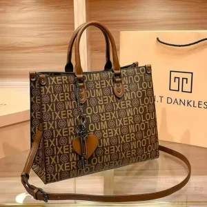 Waterproof Printed PVC Handbag Elegant Ladies Tote Bag Durable Business Shoulder Bag Crossbody Bag for Work
