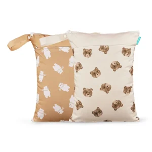 Wet Bag Set of 2 Pieces Dry Wet Separation Wet Bag Reusable Waterproof