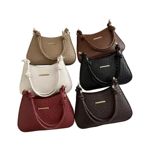 Woman Woven PU Leather Bags Single Sling Bag Fashion Leather Flap Women Handbags
