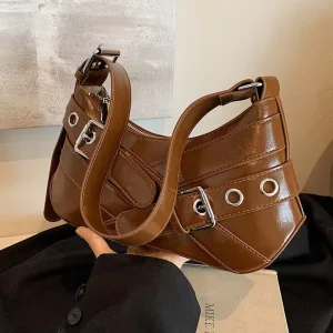 Women Bags New Fashionable Underarm Pu Leather Shoulder Square Handbag