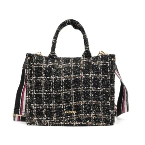 Women Khaki Tote Bag Shoulder Strap Magnetic Large Capacity Handbag Polyester Lining Metal Lock Work Casual Travel