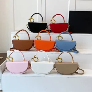 Women Saddle Bags Trend Solid Women Bags Women Crossbody Bag Minimalist Women Leather Shoulder Bag High Quality Women’s Tote Bag