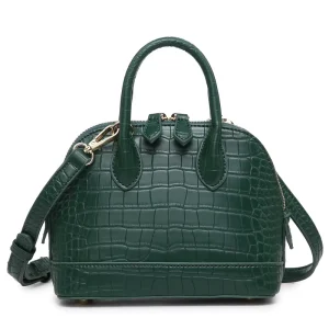 Women Shell Bag Leather Handbags Top Handle Crocodile Pattern Lady Shoulder Bag