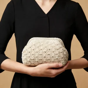 Women Summer Beach Clutch Basket Small Woven Dumpling Bag Weave Crossbody Purse Crochet Handbag