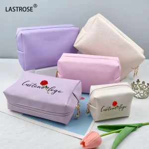 Women Travel Cosmetic Bag PU Leather Makeup Bag Waterproof Private Label Cosmetic Bag Cases With Zipper