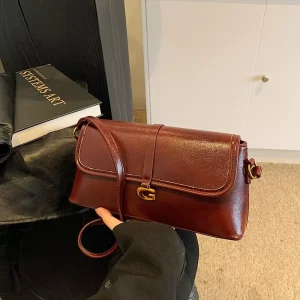 Women Underarm Bag Retro Casual Small Envelope Letter Pattern Shoulder Zipper