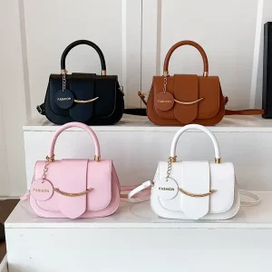 Women’s Autumn Winter Shoulder Saddle Bag Chains Cover Durable Polyester Small