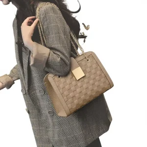 Women’s Bags New Style Big Square ZIP PU Chain Crossbody Underarm Shoulder High-End Bag