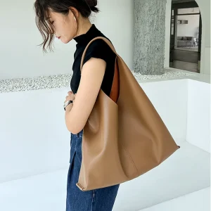 Women’s Casual Fashion Genuine Leather Hobo Handbags Single Strap Zipper Soft Cowhide Women’s Shoulder Underarm Bags