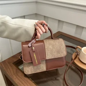 Women’s Crossbody Bag New Korean Style Casual Fashion Color Block Shoulder Bags Small Square Bag