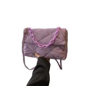 Women’s Crossbody Bag Single Strap Elegant All-Match Fashionable Colorblock All-Shoulder Texture Handheld