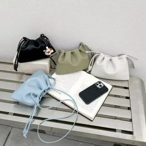 Women’s Crossbody Shoulder Bag Light Luxury Genuine Leather with Polyester Lining