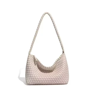Women’s Designer PU Leather Handbags Single Strap Button Closure Luxury Polyester Lining Fashion Style Bag