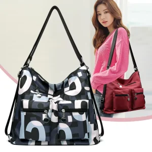 Women’s Fashion Lightweight Oxford Large Capacity Waterproof Shoulder Bag Multifunctional Travel & Leisure Handbag Zipper
