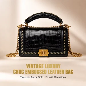 Women’s Genuine Leather Casual Tote Handbag Pearl Fish Pattern Small Square Diagonal Cross Shoulder Mom Bag Wedding