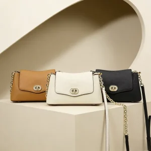 Women’s Genuine Leather Zipper Hasp Closure Waterproof Portable Dual Shoulder/Cross-Body Strap Fashion Lady Bag
