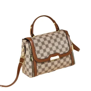 Women’s Handbag PU Leather One Shoulder Bag Crossbody Bag Printed Pattern Fashion Bag Large Capacity