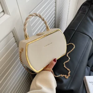 Women’s Handbag Shoulder Bag New Fashion Simple Crossbody with Single Strap and Button Closure