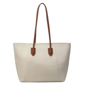 Women’s High End Large Capacity Tote Bag Simple Fashion Style All Season All Match Shoulder Bag for Summer