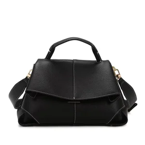Women’s High-end Fashion Crossbody Shoulder Bag Cover Closure Soft Leather PU Lining Square Shape Casual Daily Matching