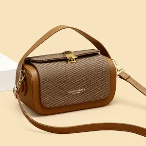 Women’s High-end Single Shoulder Crossbody Bag Korean Style Trendy Fashion Small Square Texture for Spring Summer