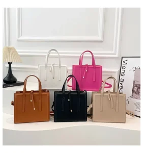 Women’s Large Capacity Tote Bag with Single Shoulder Polyester Lining Handbag