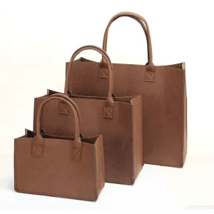 Women’s Large Casual Tote Felt Bag Custom Creative Design Portable with Open Closure Eco Friendly OEM ODM