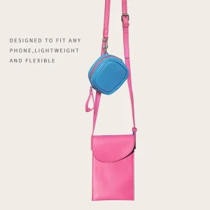 Women’s Leather Phone Crossbody Shoulder Bag PU Leather Phone Crossbody Bag